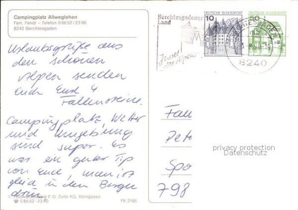 Berchtesgaden Camping Allweglehen Swimmingpool Zeltpl – Bild 2
