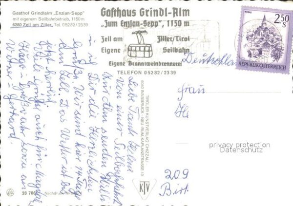 Zell Ziller Tirol Gasthof Grindlalm Enzian Sepp – Bild 2