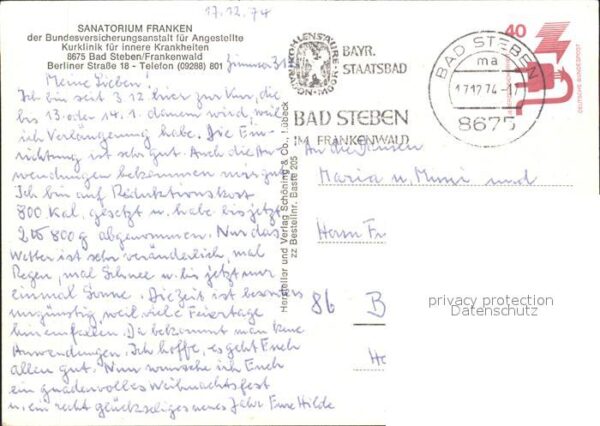 Bad Steben Samatorium Franken Kurklinik Details We – Bild 2