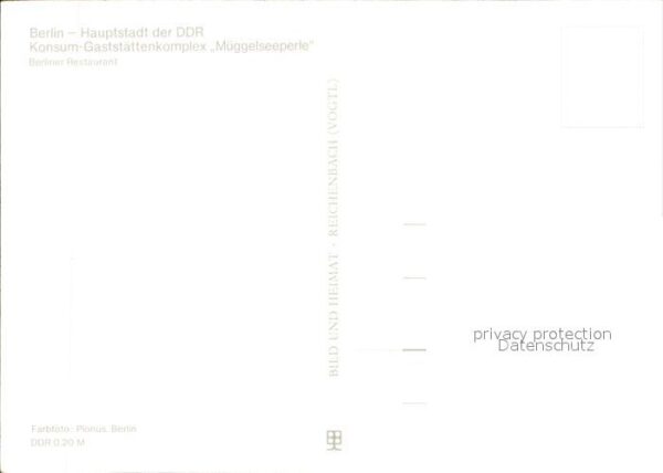 Berlin Konsum Gaststätte Müggelseeperle – Bild 2
