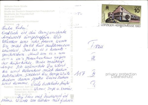 Suhl Thueringer Wald Wilh Pieck Str Waffenmuseum Strasse der – Bild 2