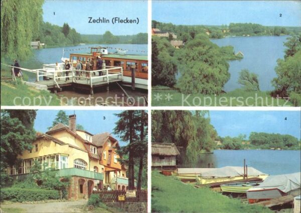 Zechlin Pommern Dampferanlegestelle Schwarzer See FDGB