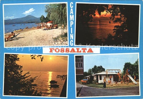 Lazise Lago di Garda Camping Fossalta Strandpartie Sonnenunt