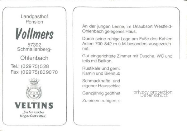 Ohlenbach Gasthof Pension Vollmers – Bild 2