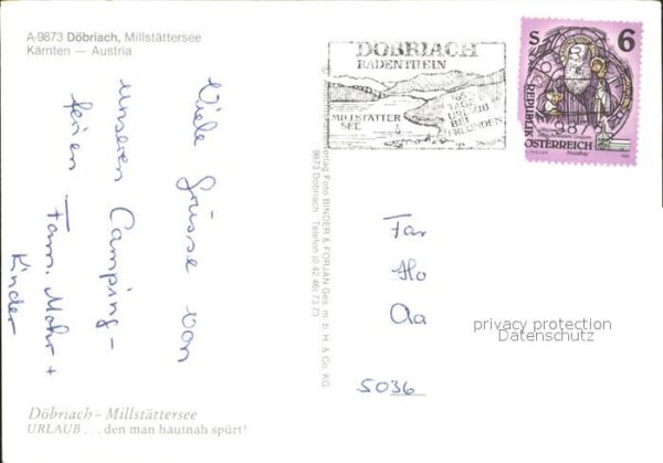 Doebriach Millstaettersee Campingparadies Fliegeraufnahme Boot An – Bild 2