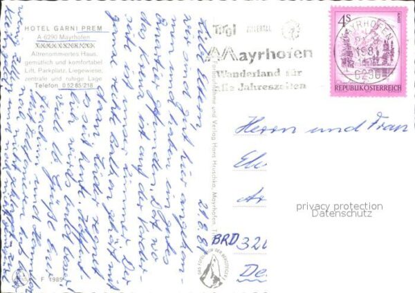 Mayrhofen Zillertal Hotel Garni Prem – Bild 2