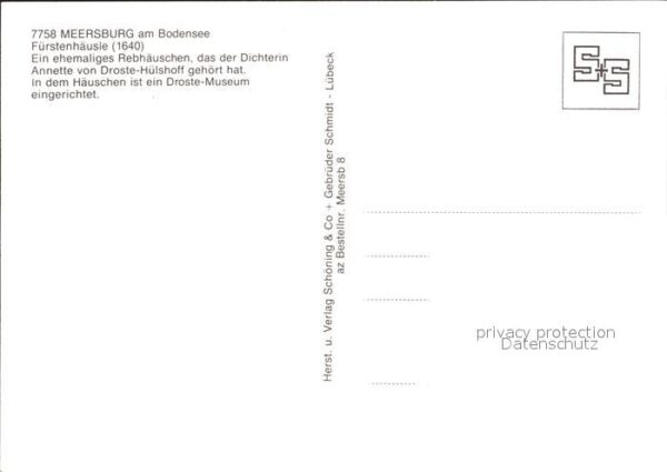 Meersburg Bodensee Droste Hülshoff Fürstenhäusle – Bild 2