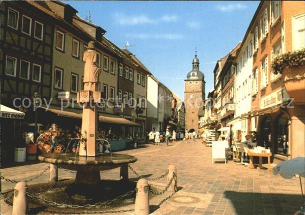 Buchen Odenwald Strassenansicht Brunnen Tor