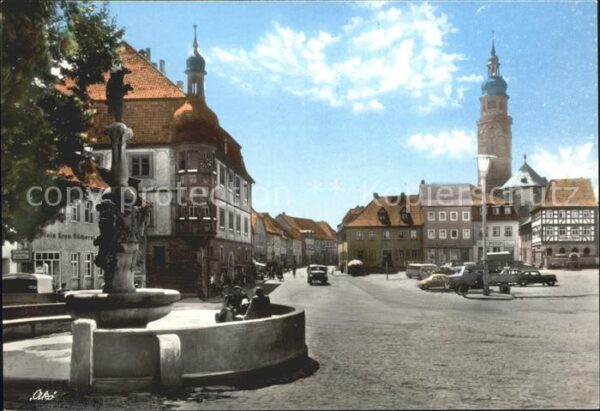 Koenigshofen Bad Stadtplatz Brunnen