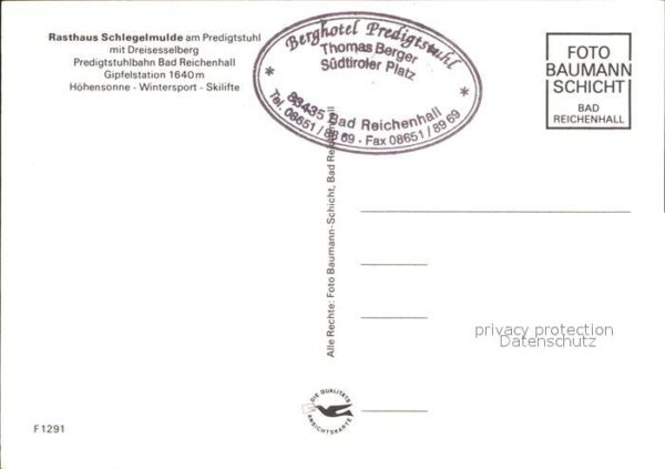 Bad Reichenhall Rasthaus Schlegelmulde am Predigstuhl D – Bild 2
