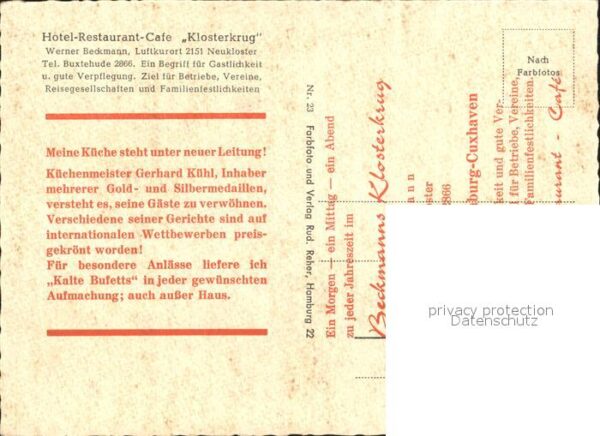 Neukloster Niederelbe Hotel Restaurant Cafe Klosterkrug – Bild 2