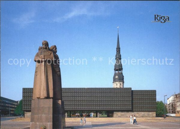 Riga Lettland Statue Museum Latvian Red Riflemen