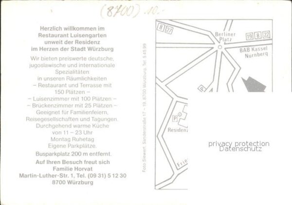 Wuerzburg Restaurant Luisengarten – Bild 2