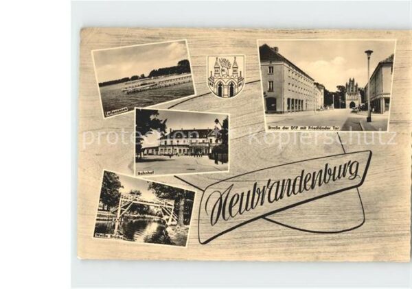 Neubrandenburg Bahnhof Weisse Brücke Strasse der DSF