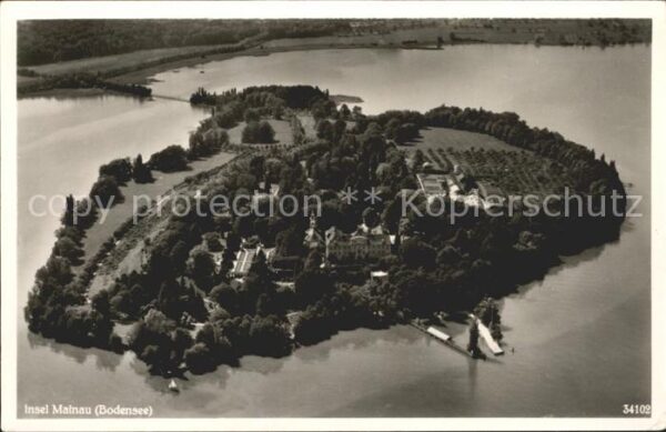 Insel Mainau Bodensee Fliegeraufnahme