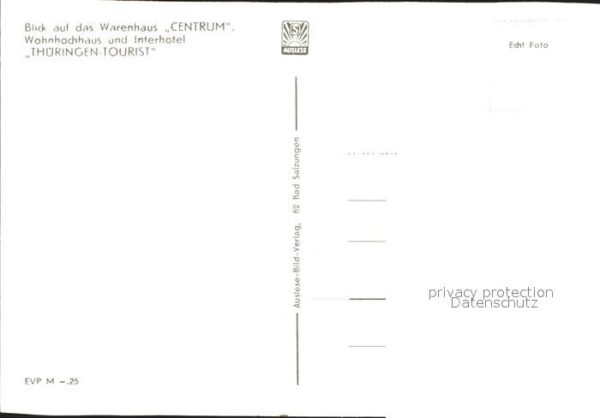 Suhl Thueringer Wald Warenhaus Centrum und Interhotel Thürin – Bild 2