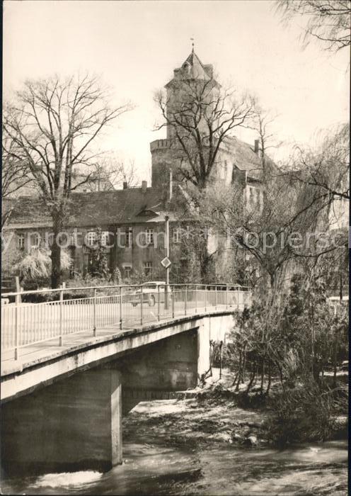 Spremberg Niederlausitz Partie an der Spree Brücke Schloss