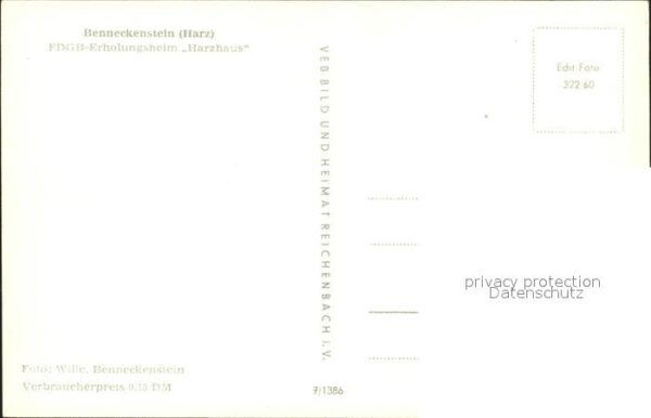 Benneckenstein FDGB Erholungsheim Harzhaus – Bild 2
