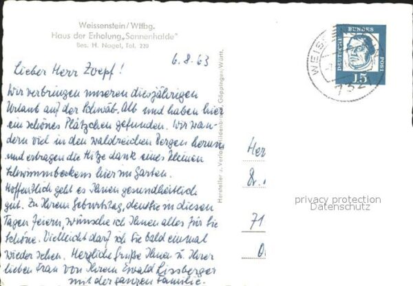 Weissenstein Lauterstein Totalansicht Haus der Erholung Sonnenha – Bild 2
