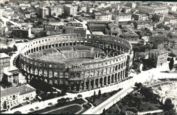 Pola Pula Croatia Amphitheater Fliegeraufnahme