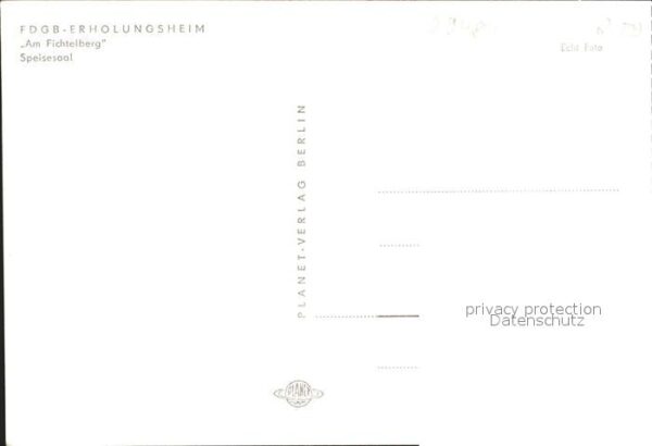 Fichtelberg Oberwiesenthal FDGB Erholungsheim Am Fichtelberg Speis – Bild 2