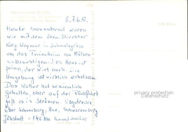 Schmalzgrube Ferienheim Erzgebirgshof VEB Mülsen – Bild 2