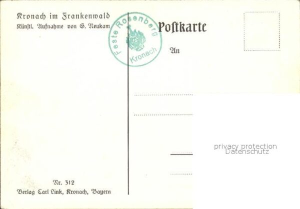 Kronach Oberfranken Feste Rosenberg Fliegeraufnahme – Bild 2