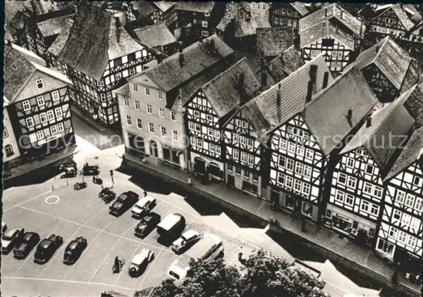 Homberg Efze Fachwerkhäuser Marktplatz Fliegeraufnah