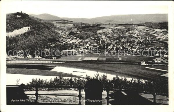 Porta Westfalica Panorama vom Kaiser Wilhelm Denkmal Hau