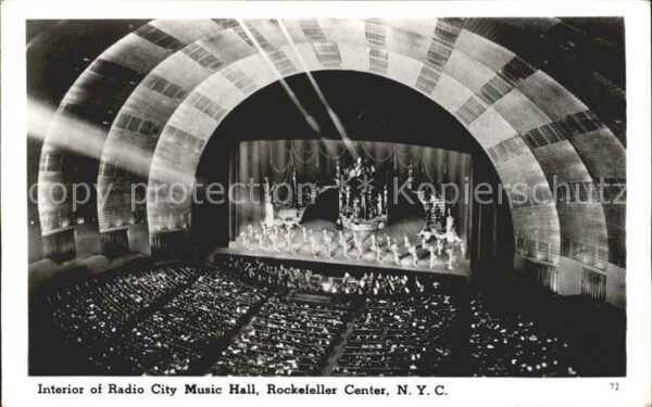 New York City Interior of Radio City Music Hall Rocke