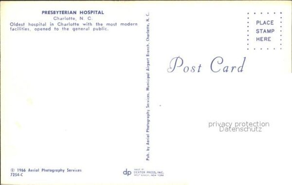 Charlotte North Carolina Presbyterian Hospital Air view – Bild 2