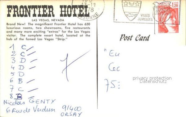 Las Vegas Nevada Frontier Hotel Swimmingpool – Bild 2