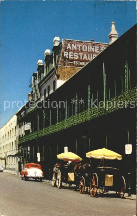 New Orleans Louisiana Antoines Restaurant Pferdekutschen