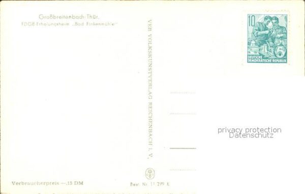 Grossbreitenbach Thueringen FDGB Erholungsheim Bad Finkenmühle – Bild 2