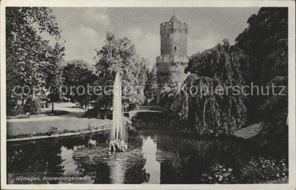 Nijmegen Kronenburgerpark Turm Fontäne
