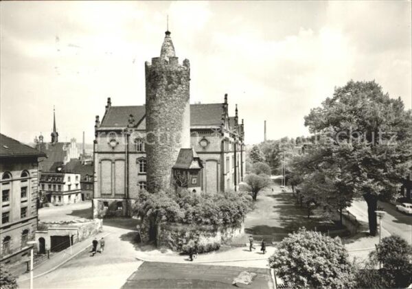 Poessneck Weisser Turm mit Schule