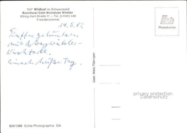 Wildbad Schwarzwald Konditorei Cafe Weinstube Winkler – Bild 2
