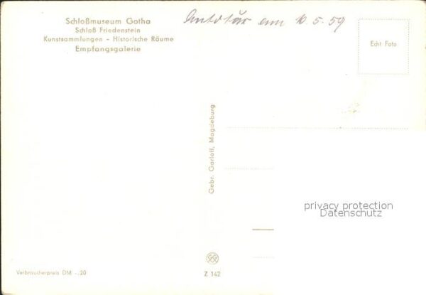 Gotha Thueringen Schloss Friedenstein Schlossmuseum Empf – Bild 2