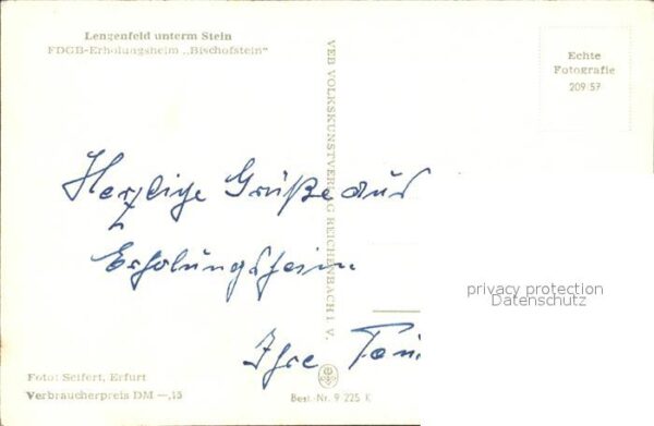 Lengenfeld Stein FDGB Erholungsheim Bischofstein – Bild 2