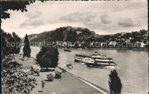 Koblenz Rhein Rheinpromenade Festung Ehrenbreitstein