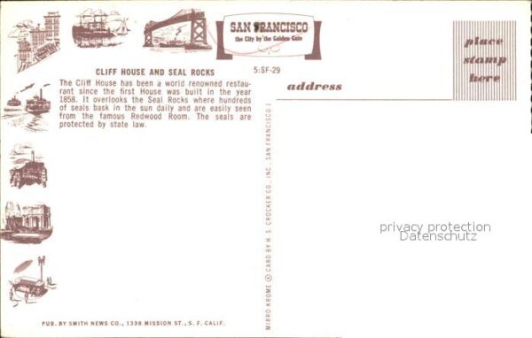 San Francisco California Cliff House Seal Rocks – Bild 2