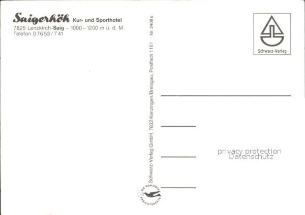 Lenzkirch Kur- und Sporthotel Saigerhöh – Bild 2