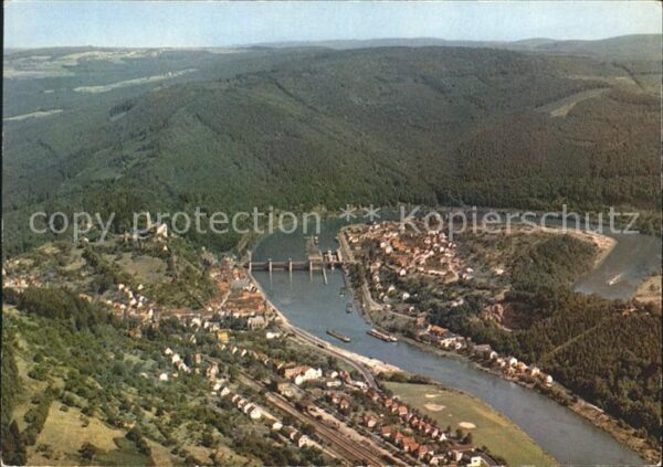 Hirschhorn Neckar Neckarschleife Fliegeraufnahme