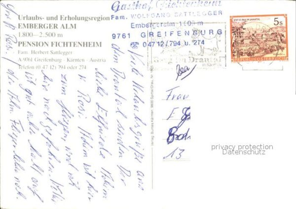 Greifenburg Pension Fichtenheim – Bild 2