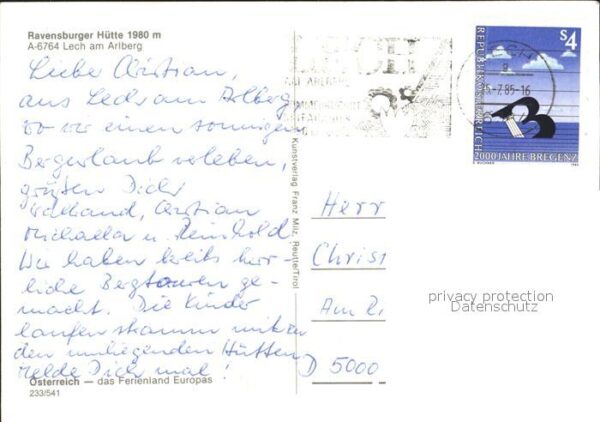 Lech Vorarlberg Ravensburger Hütte Spullersee – Bild 2