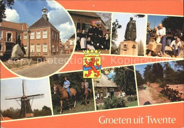Twente Denkmal Pferde Windmühle