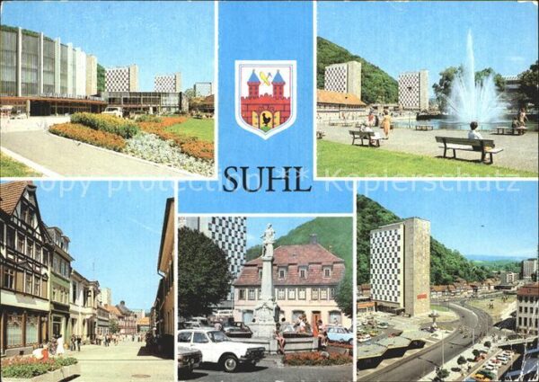 Suhl Thueringer Wald Waffenschmiedbrunnen Waffenmuseum Hochh