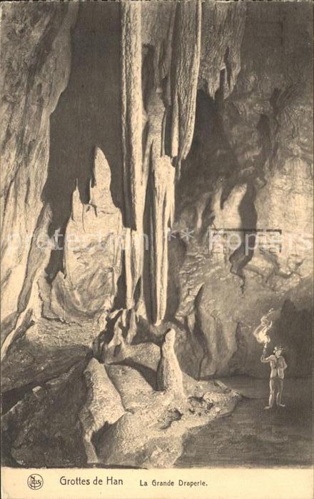 Hoehlen Caves Grottes Grottes de Han Grande Draperie