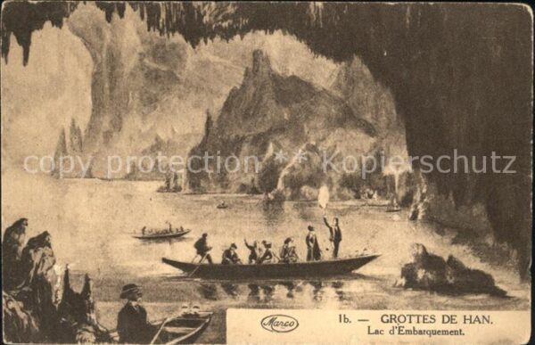 Hoehlen Caves Grottes Grottes de Han Lac d_Embarquement