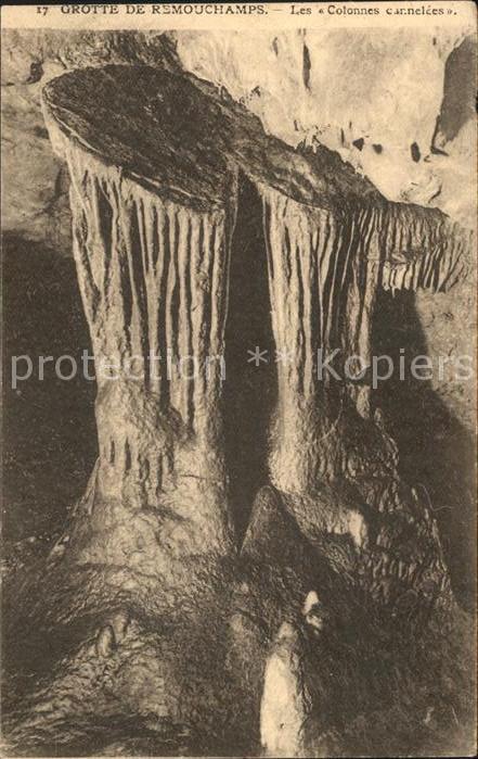 Hoehlen Caves Grottes Grotte de Remouchamps Colonnes cannelee